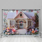Lofaris Elegant Floral House Spring Photography Backdrop